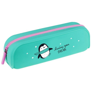 Пенал 1 отделение 200х50х60 Berlingo Penguin dream силикон