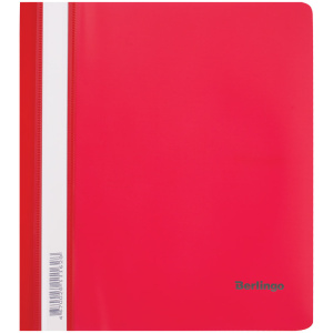 Скоросшиватель пластиковый А5 красный Berlingo 180мкм