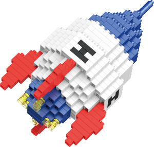 Конструктор пластиковый № 07 Ракета 337 элемент Поделкин