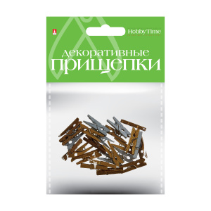 Декоративные прищепки №9 Металлизированные цвета микс  25мм 3 цв