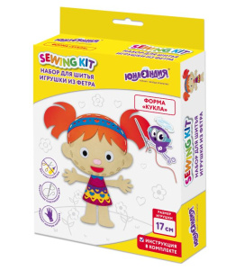 Набор для шитья игрушки из фетра Куколка