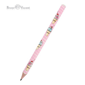 Карандаш чернографитный 4B BrunoVisconti HappyGraphix Jumbo Мороженое Сахарный рожок