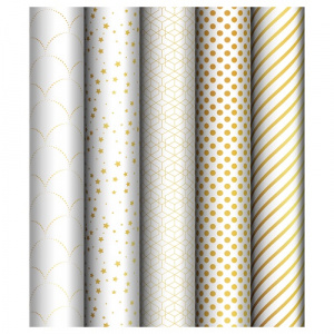 Бумага упаковочная 70х100см MESHU Pattern on white ассорти