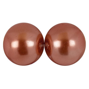 Бусина стеклянная Zlatka GBP-06 14 мм  30 шт на нити № 08 оранжевый