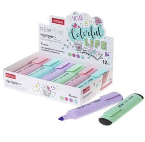 Текстовыделитель Hatber NEWtone PASTEL Ассорти