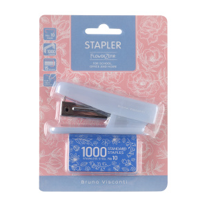 Набор степлер со скобами № 10 BrunoViscont FlowerZefir 1000 скоб