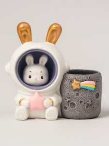 Подставка для канцелярских принадлежностей (ночник) «Wendy Rabbit» pink star