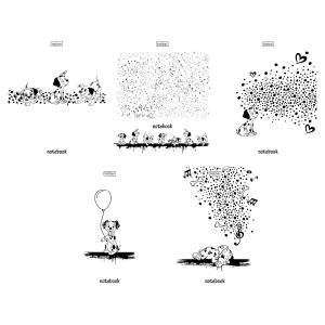Тетрадь 48л А5 клетка пластиковая обложка Забавные далматинцы