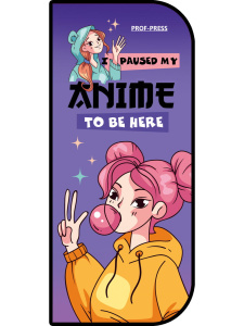 Пенал 1 отделение 190х90 мм Девочка аниме-3