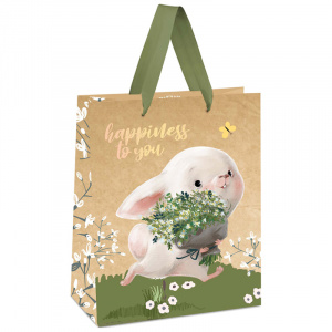 Пакет подарочный 26x32x12см MESHU Happiness to you