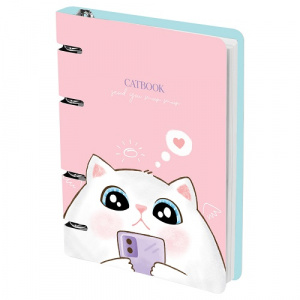 Тетрадь на кольцах А5 100л MESHU Cat book