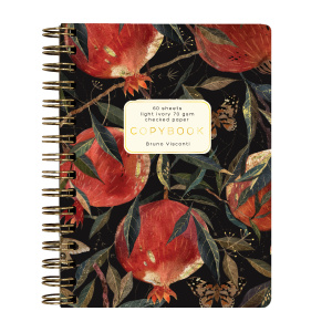 Тетрадь А6 60л клетка Bruno Visconti flota Гранат на спирали