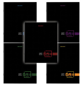 Тетрадь А5 48л BRAUBERG скоба линия обложка картон Dark 
