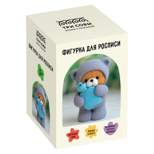 Набор для росписи фигурки из гипса Мишутка ТРИ СОВЫ 