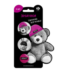 Значки закатные Звери в шапочках