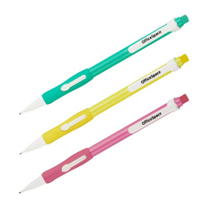 Акция Карандаш механический OfficeSpace 0,7мм с ластиком ассорти