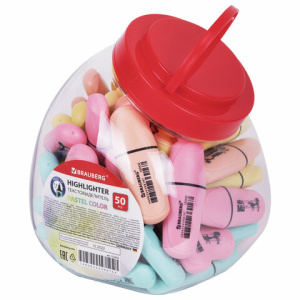 Текстовыделитель мини BRAUBERG PASTEL Mini линия 1-5 мм
