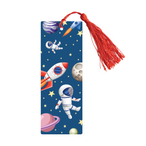 Закладка для книг 3D с линейкой 150x55мм ArtSpace Space декоративный шнурок