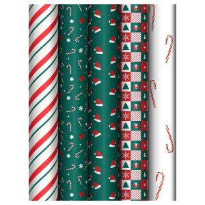 Упаковочная бумага 70х100см MESHU Christmas pattern 80г/м2