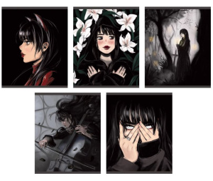 Тетрадь А5 48л клетка скоба Обаятельная и мрачная