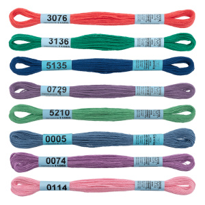 Набор ниток мулине 8 x 8 м crystal 100% хлопок Gamma