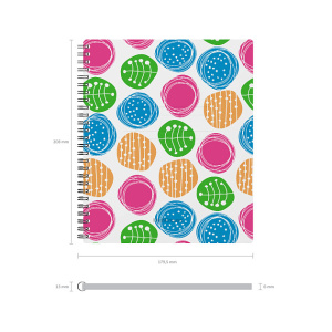 Тетрадь А5 60л клетка с пластиковой обложкой ErichKrause Buttons на спирали