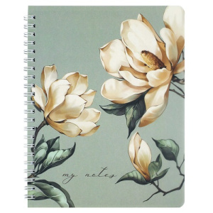 Тетрадь А5 80л МАГНОЛИЯ клетка на гребне