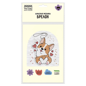 Алмазная мозаика брелок ТРИ СОВЫ Коржик