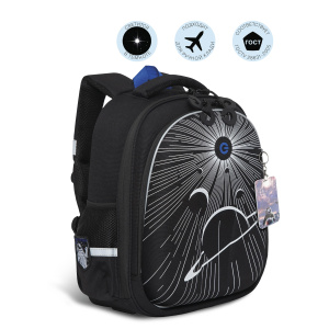 Рюкзак школьный Grizzly (/1 черный) RAz-287-3 космос