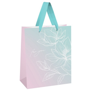 Пакет подарочный 18х23х10см MESHU Floral gradient