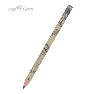Карандаш чернографитный 4B BrunoVisconti Jumbo HappyGraphix Карта мира