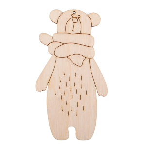 Заготовка из фанеры подвеска Мишка 5 х 9 х 0,3 см Mr. Carving