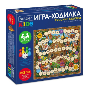 Игра ходилка пазл А3 с кубиком и фишками Русские сказки