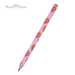 Карандаш чернографитный 4B BrunoVisconti Jumbo HappyGraphix Клубника