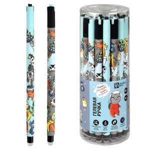 Ручка гелевая пиши стирай 0,5 мм синие чернила Монстрики