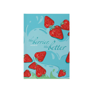 Блокнот-престиж А5 80л. КЛУБНИКА В СЛИВКАХ