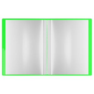 Папка 20 файлов Berlingo Your Way 17мм 600мкм зеленый неон с внутренним карманом