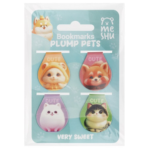 Закладки магнитные для книг 4шт MESHU Plum pets
