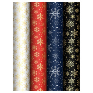 Упаковочная бумага  70х100см MESHU Snowflake 80г/м2