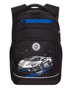 Рюкзак школьный (RB-550-1/1 чёрный - синий)