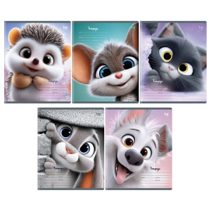 Тетрадь 12л клетка BG Пушистые друзья