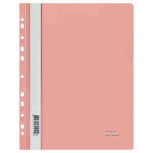 Скоросшиватель с перфорацией СТАММ Акцент А4 180мкм коралловый