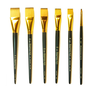 Кисть Roubloff Серия 1S25 синтетика под колонок плоская ручка короткая №26