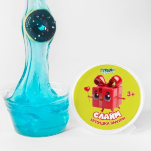 Слайм стекло 50 грамм с игрушкой ассорти