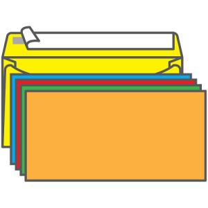 Конверт евро 120гр оранжевый