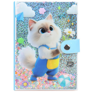 Блокнот 10,5x14,8 см 80л Милый котик на кнопке