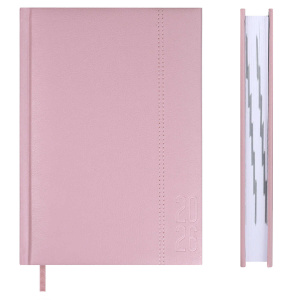 Ежедневник датированный 2026 А6+ 176л ESCALADA Наппа серый