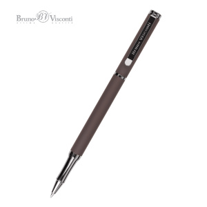 Ручка шариковая 1мм синие чернила BrunoVisconti VENEZIA PRAGMATICO коричневый корпус