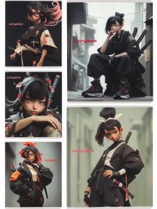 Тетрадь А5 48л клетка Воинственные девушки