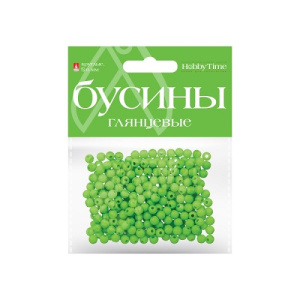 Бусины круглые глянцевые 6 мм 10 цв